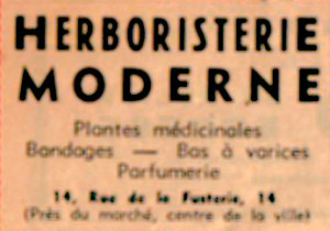 Pub herboristerie moderne 1946